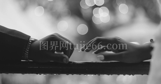 浪漫婚礼情侣牵手瞬间