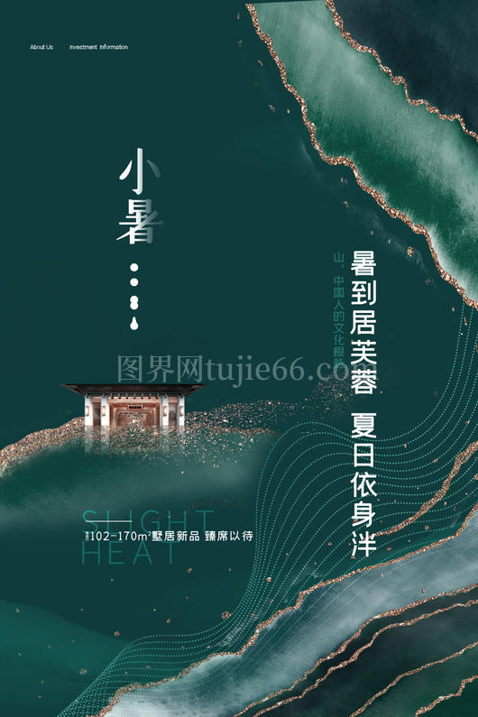 小暑二十四节气海报模板
