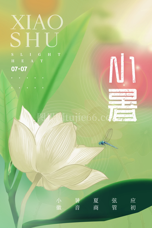 小暑二十四节气海报模板 
