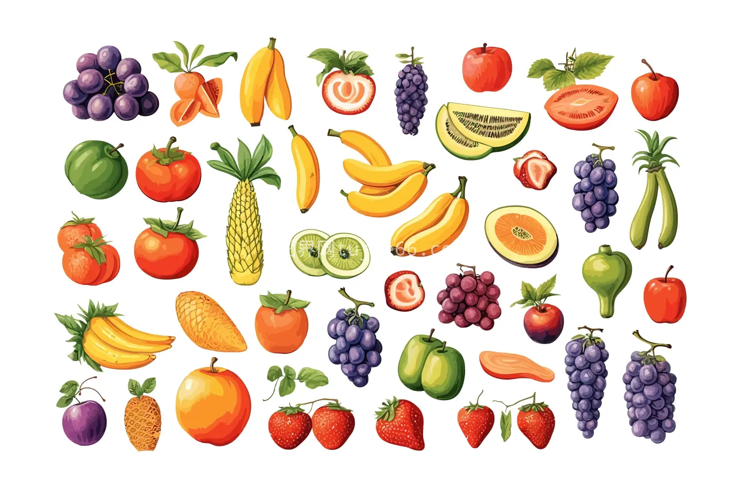 矢量卡通蔬菜插画 