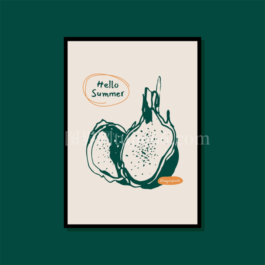 矢量极简食物插画
