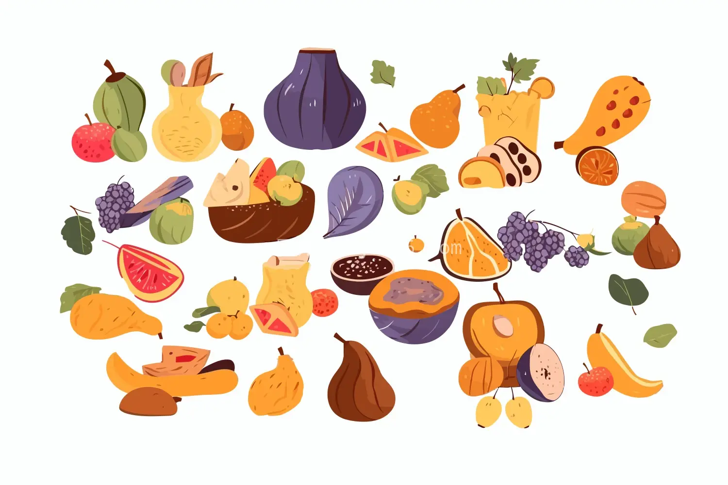 矢量卡通蔬菜插画 