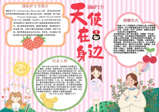 国际护士节word小报节日手抄报