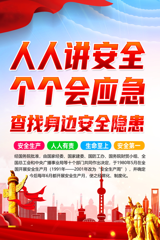 安全生产月展板素材