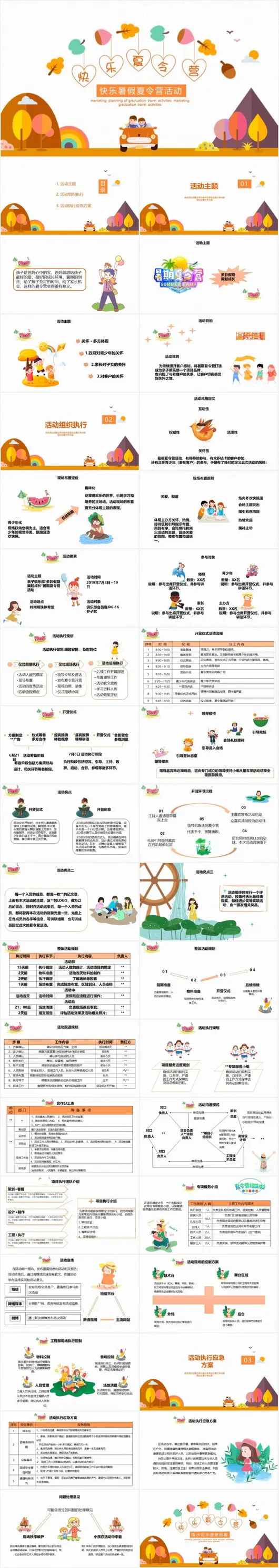 暑假夏令营活动开营招生策划ppt模板