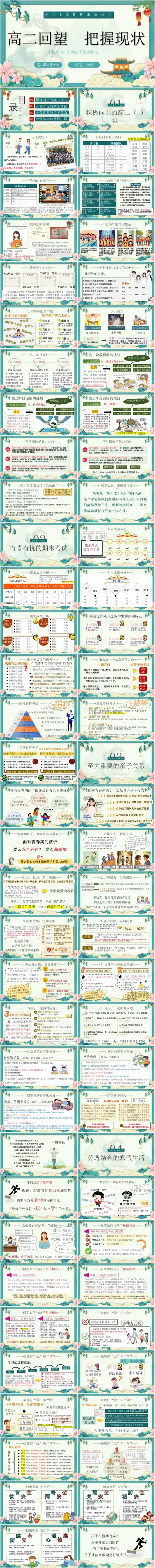 新学期期中期末家长会ppt模板