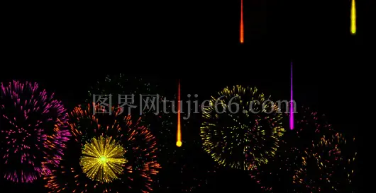 春节跨年新年国庆节烟花绽放喜庆节日庆祝视频